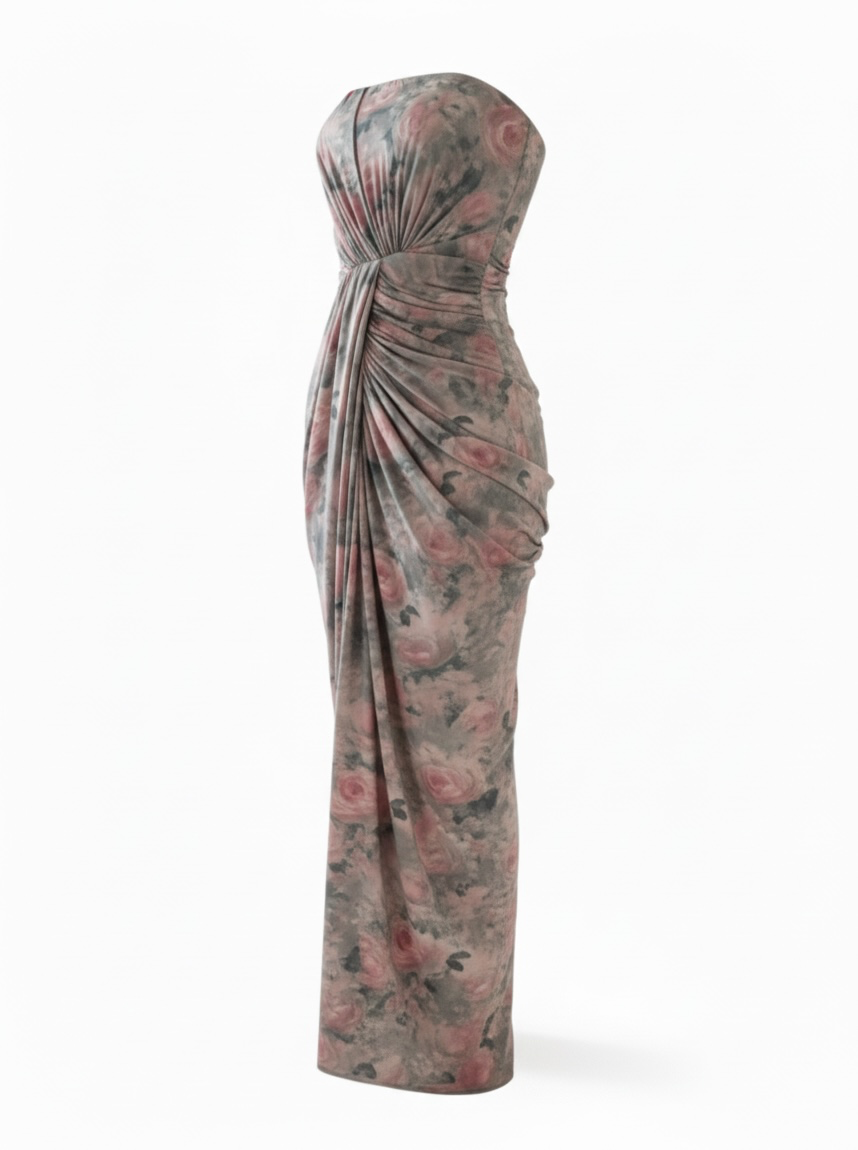 Petal Prowl maxi dress