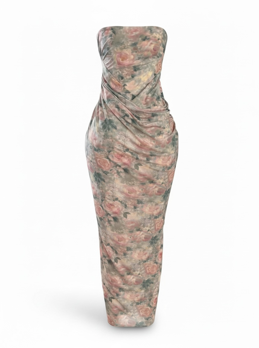Petal Prowl maxi dress