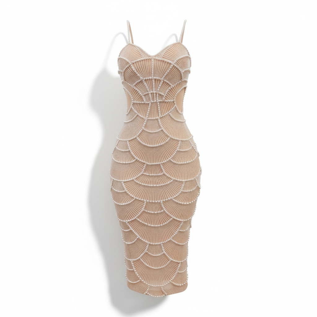Pearl Paws midi dress