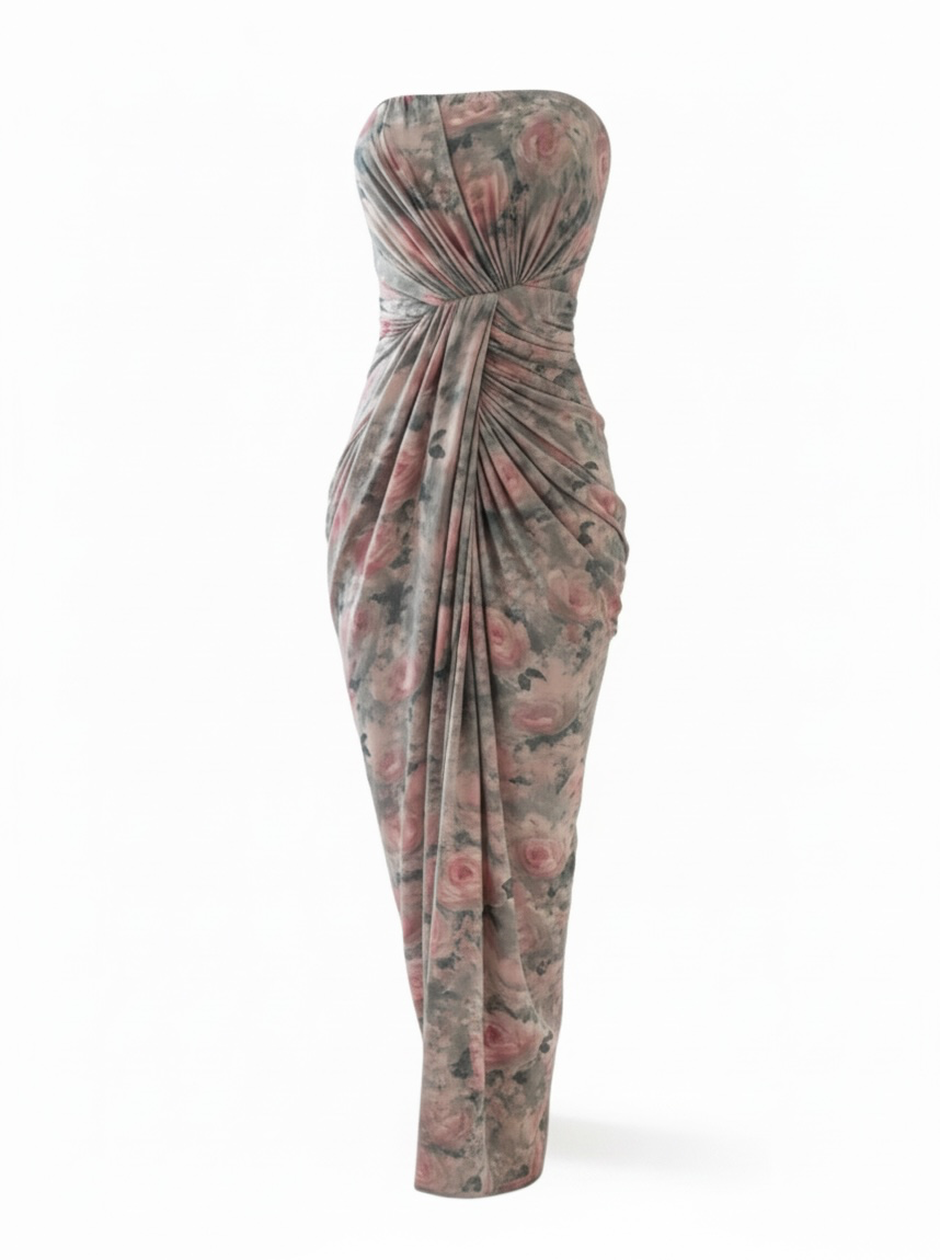 Petal Prowl maxi dress