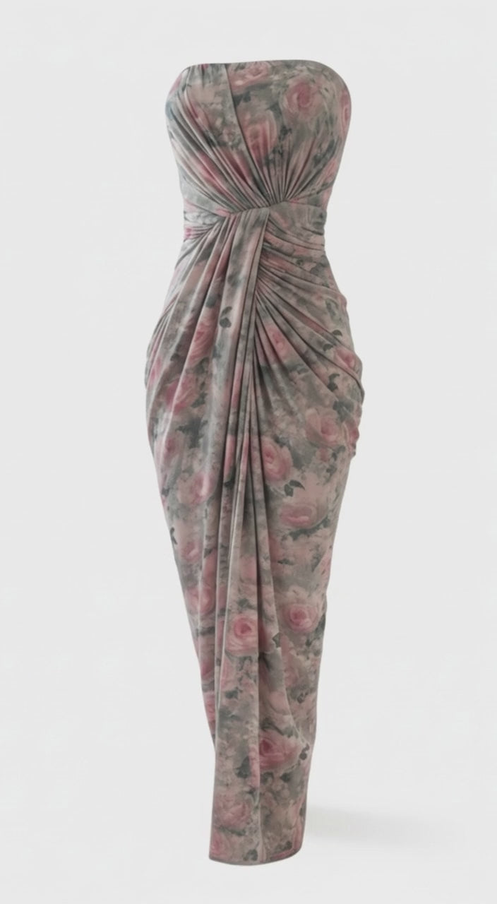 Petal Prowl maxi dress